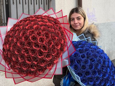 Buchet 101 Trandafiri cu sclipici