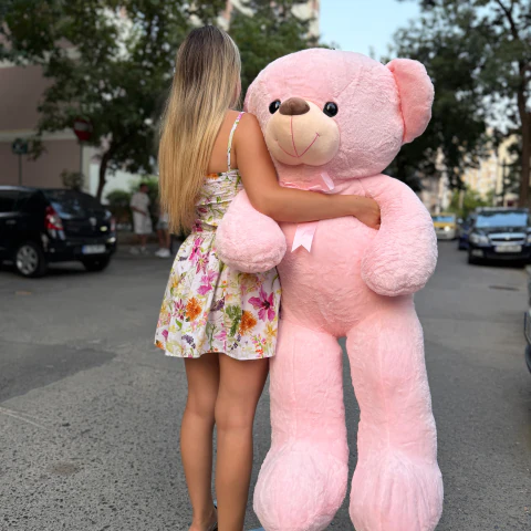 Ursulet gigant de plus Roz 135cm