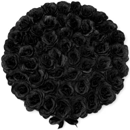 Aranjament floral din trandafiri cu sclipici negrii Negru
